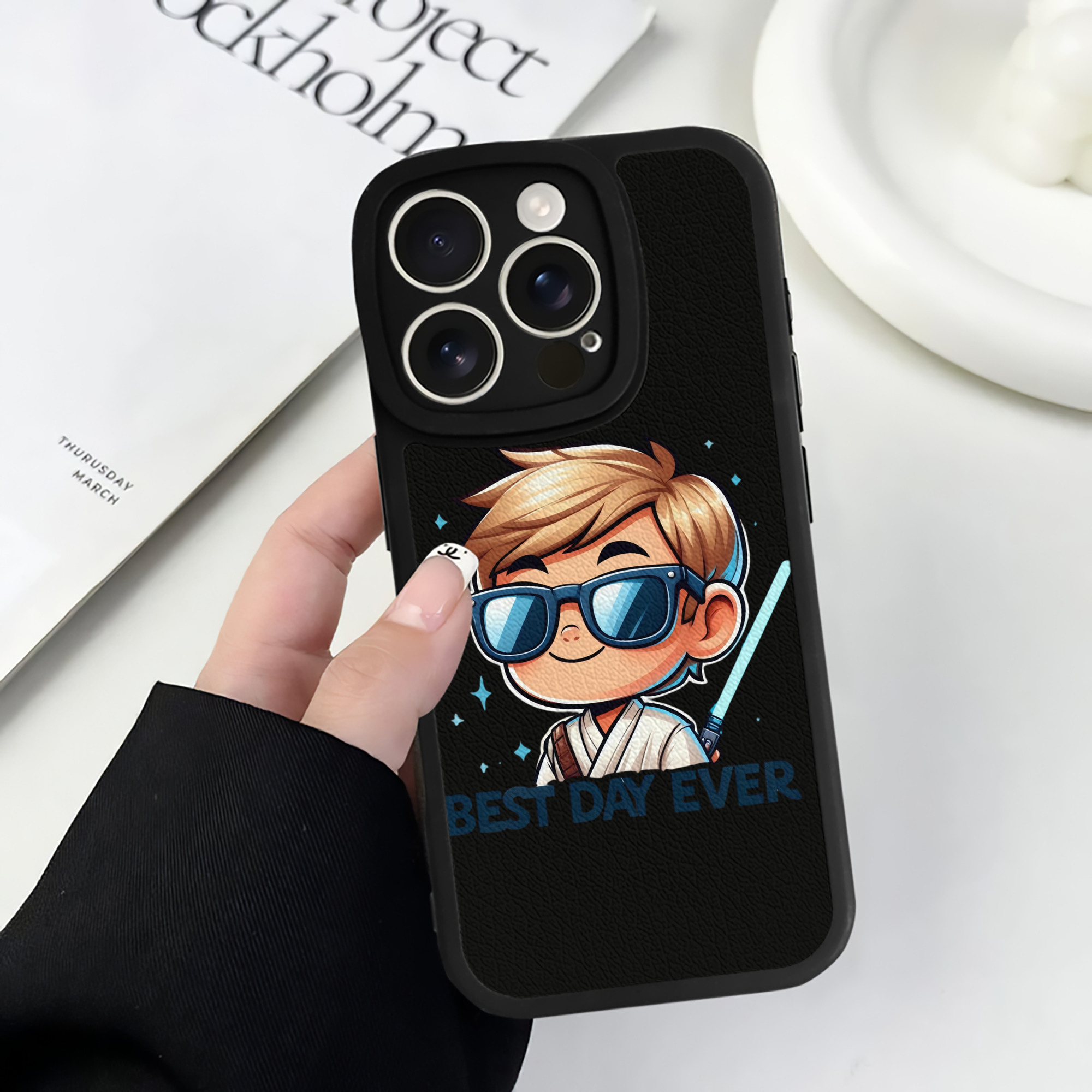 （画像用） スター・ウォーズ Star Wars 【iPhone 16シリーズ対応】シリコンスマホケース（レザー調） 材質：シリコン